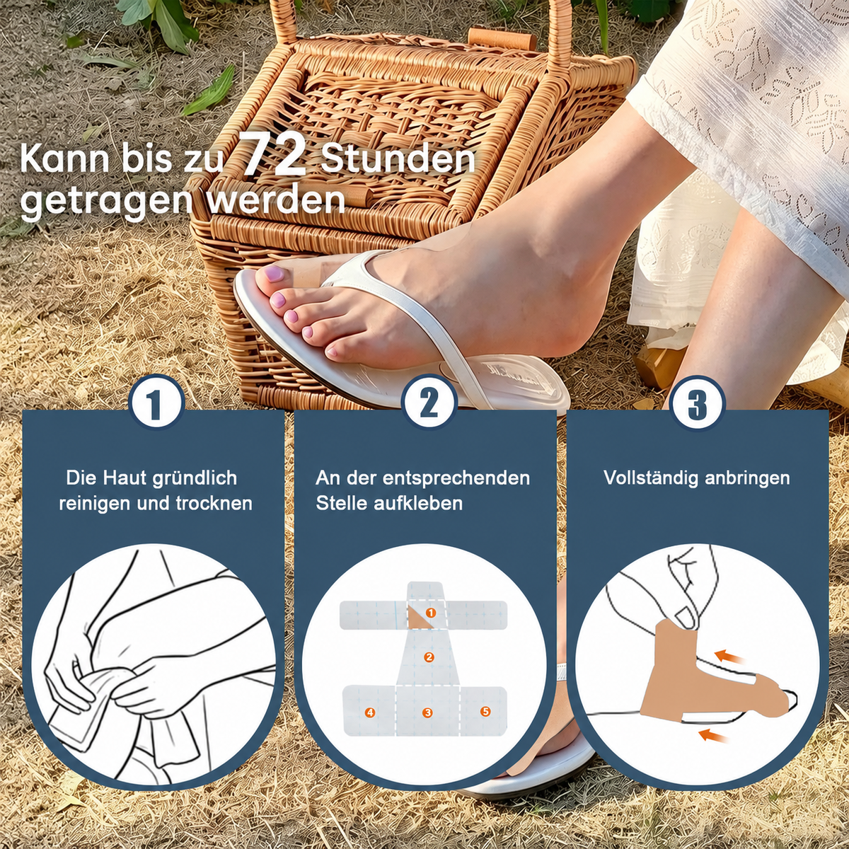 🏅 Natravor® Botanisches Komfort-Pflaster bei Hallux valgus 👠 Flexible Fußpflege + pflanzlich inspirierte Komfortformel a
