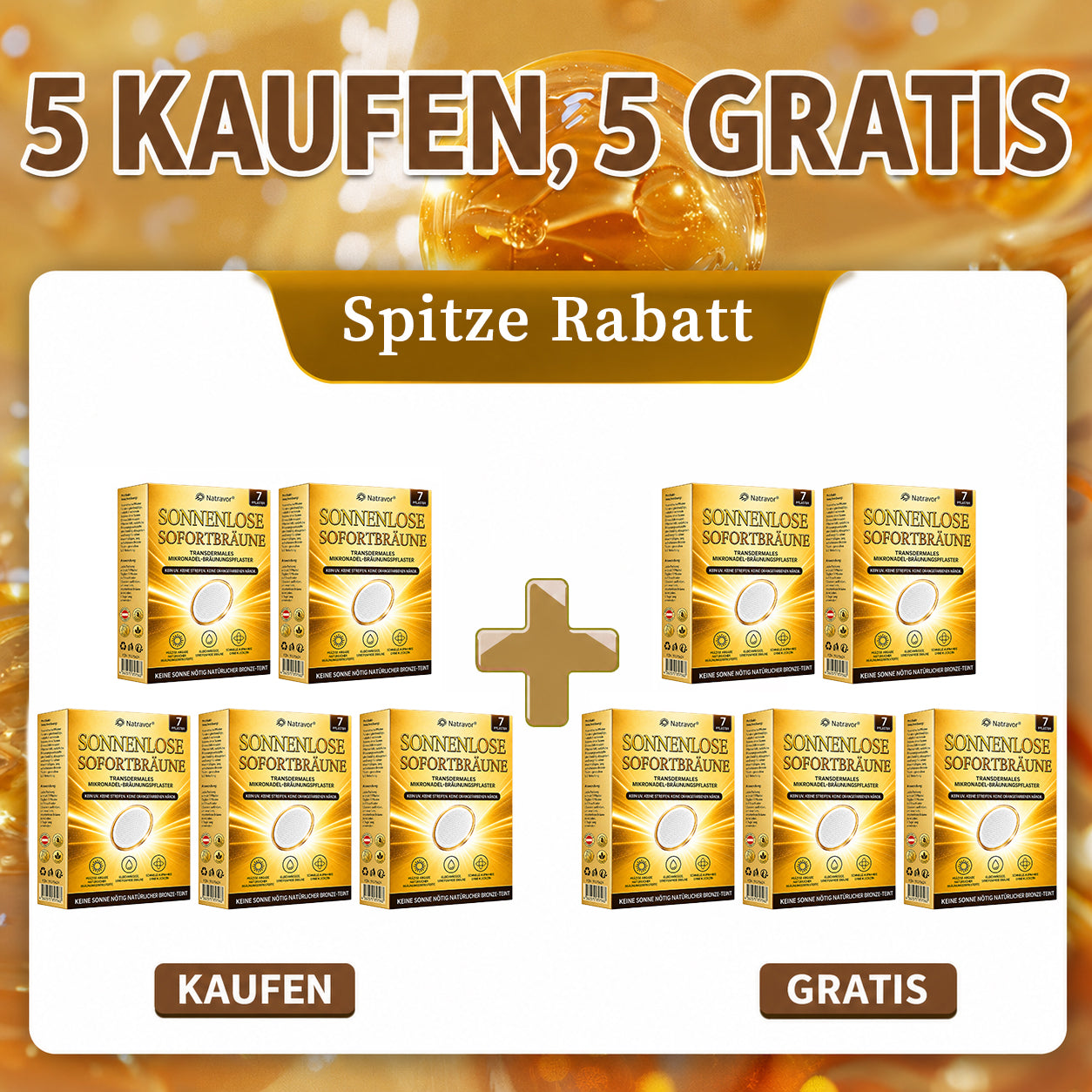 ⭐ 𝗡𝗮𝘁𝗿𝗮𝘃𝗼𝗿® Mikronadel-Bräunungspflaster: Natürlicher Bronze-Glow ohne UV & DHA