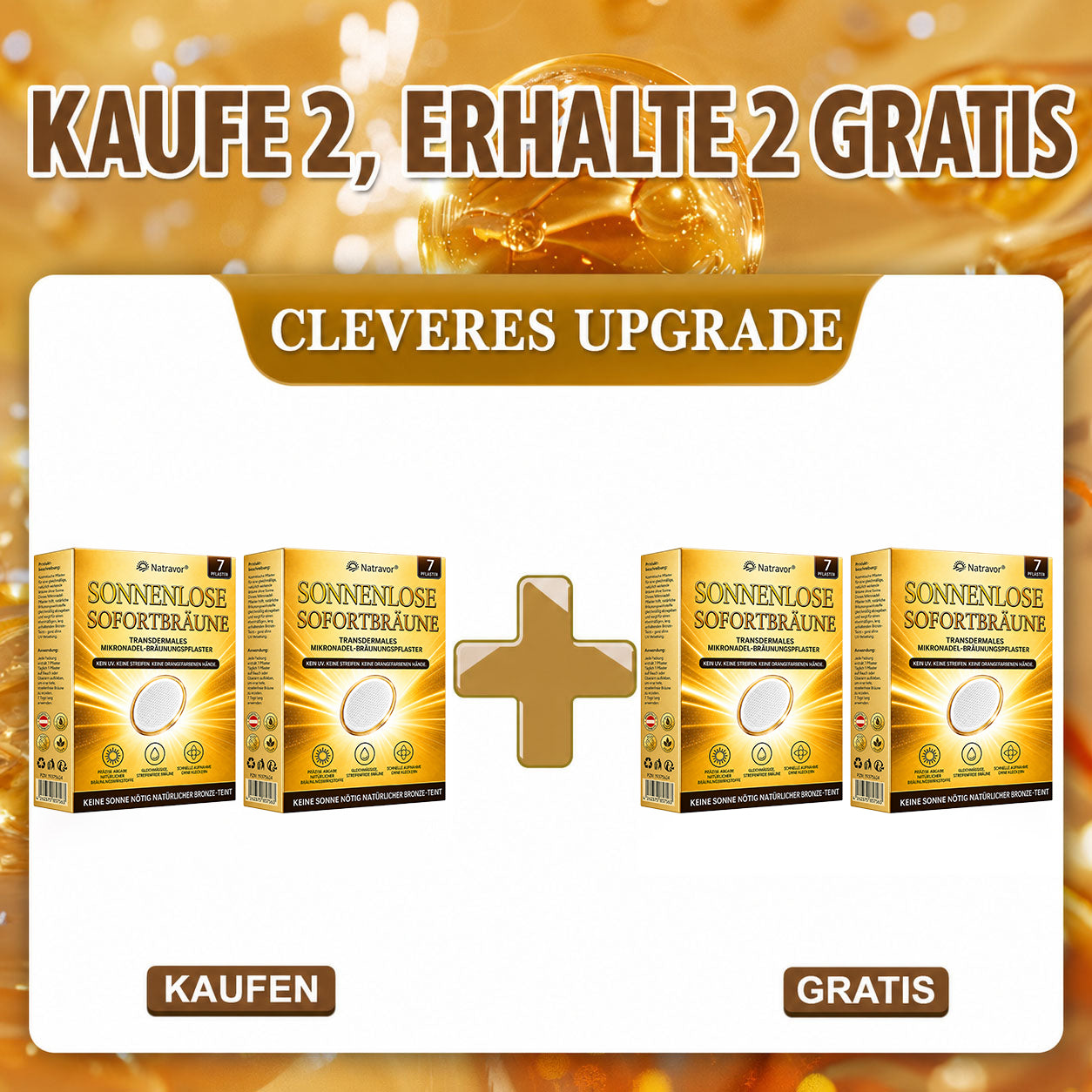 ⭐ 𝗡𝗮𝘁𝗿𝗮𝘃𝗼𝗿® Mikronadel-Bräunungspflaster: Natürlicher Bronze-Glow ohne UV & DHA