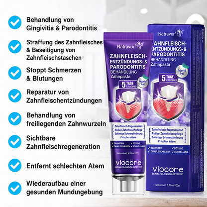 𝐍𝐚𝐭𝐫𝐚𝐯𝐨𝐫® VioCore Zahnpasta zur Behandlung von Zahnfleischentzündungen und Parodontitis mit Bienengift