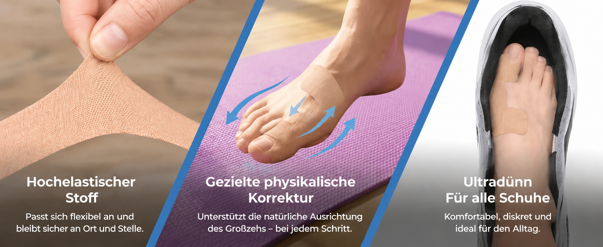 🏅 Natravor® Botanisches Komfort-Pflaster bei Hallux valgus 👠 Flexible Fußpflege + pflanzlich inspirierte Komfortformel b