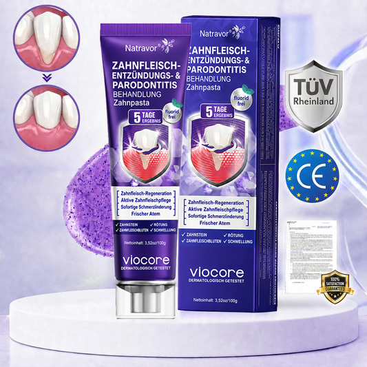 𝐍𝐚𝐭𝐫𝐚𝐯𝐨𝐫® VioCore Zahnpasta zur Behandlung von Zahnfleischentzündungen und Parodontitis mit Bienengift