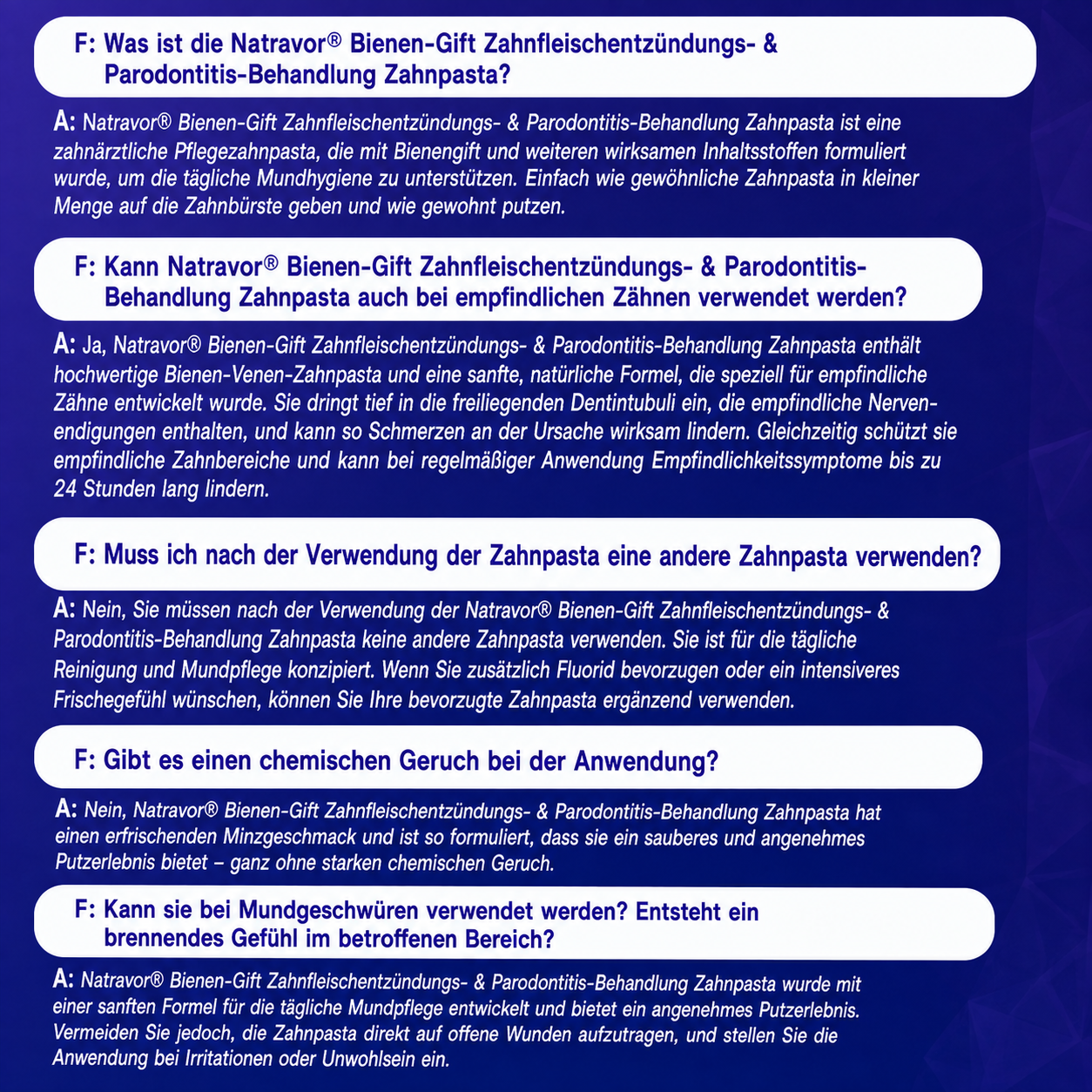 𝐍𝐚𝐭𝐫𝐚𝐯𝐨𝐫® VioCore Zahnpasta zur Behandlung von Zahnfleischentzündungen und Parodontitis mit Bienengift