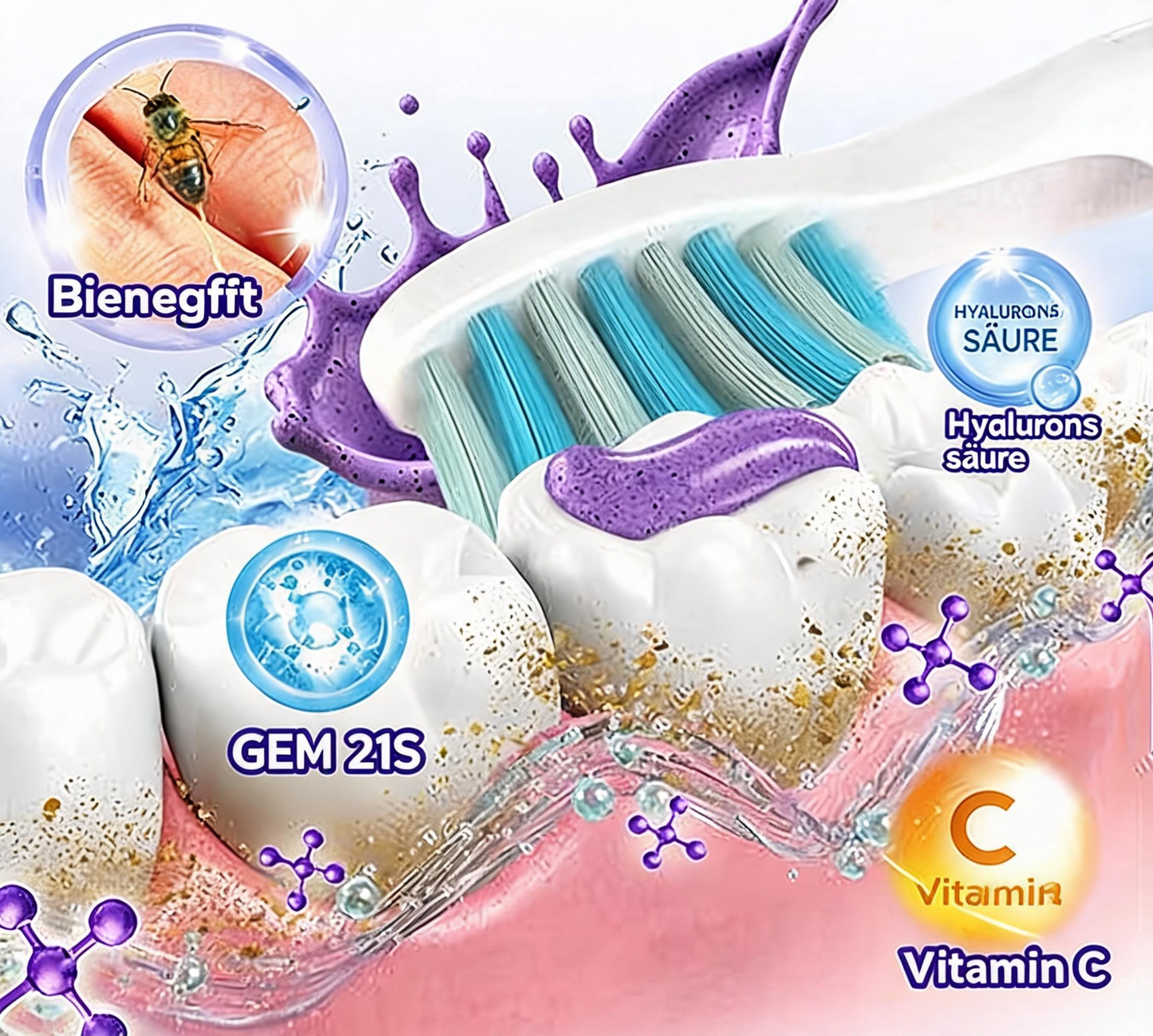 𝐍𝐚𝐭𝐫𝐚𝐯𝐨𝐫® VioCore Zahnpasta zur Behandlung von Zahnfleischentzündungen und Parodontitis mit Bienengift